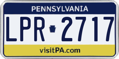 PA license plate LPR2717