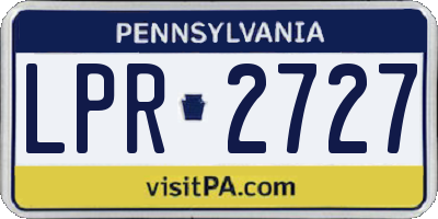 PA license plate LPR2727