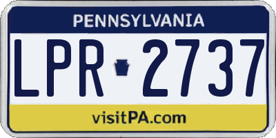 PA license plate LPR2737