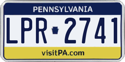 PA license plate LPR2741