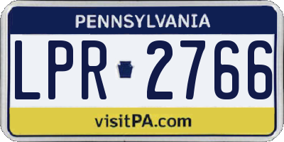 PA license plate LPR2766
