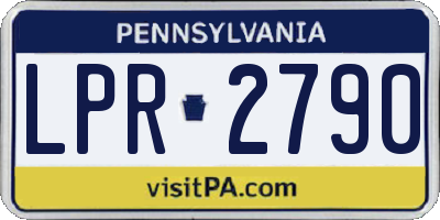 PA license plate LPR2790