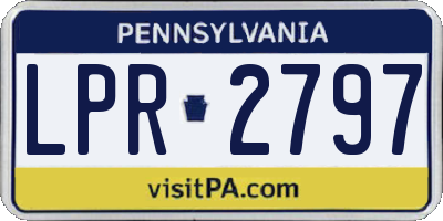 PA license plate LPR2797