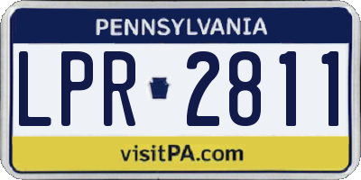PA license plate LPR2811