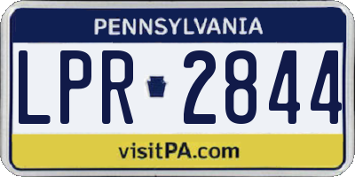 PA license plate LPR2844