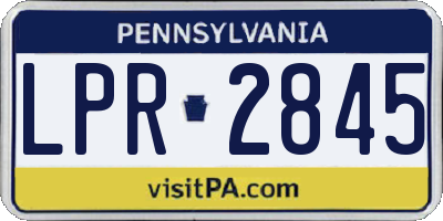 PA license plate LPR2845