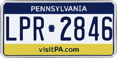 PA license plate LPR2846
