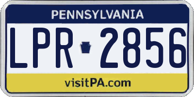 PA license plate LPR2856