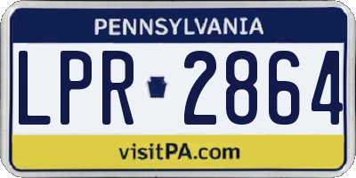 PA license plate LPR2864