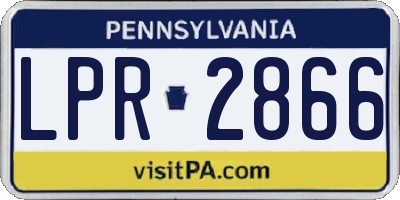 PA license plate LPR2866