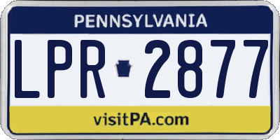 PA license plate LPR2877