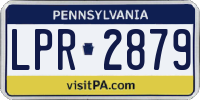 PA license plate LPR2879