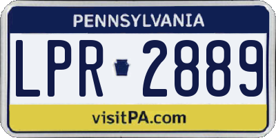 PA license plate LPR2889