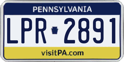 PA license plate LPR2891
