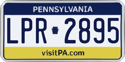 PA license plate LPR2895