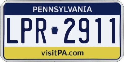 PA license plate LPR2911