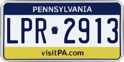 PA license plate LPR2913