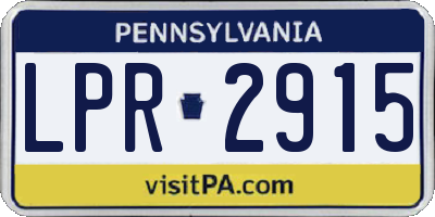PA license plate LPR2915