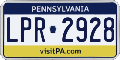 PA license plate LPR2928