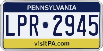 PA license plate LPR2945