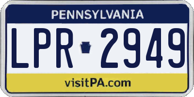 PA license plate LPR2949
