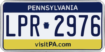 PA license plate LPR2976