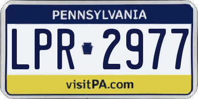 PA license plate LPR2977
