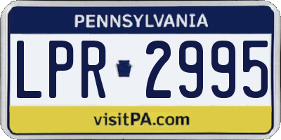 PA license plate LPR2995