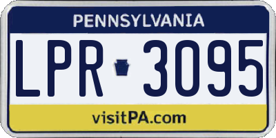 PA license plate LPR3095