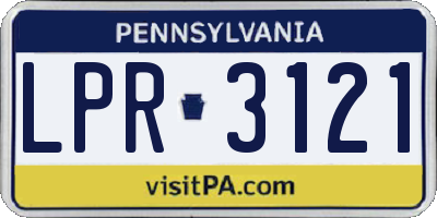 PA license plate LPR3121
