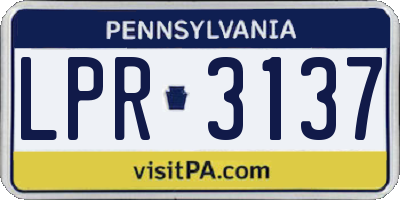 PA license plate LPR3137