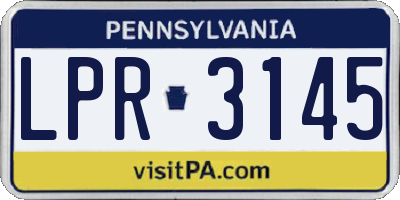 PA license plate LPR3145