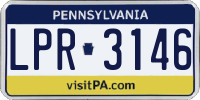PA license plate LPR3146