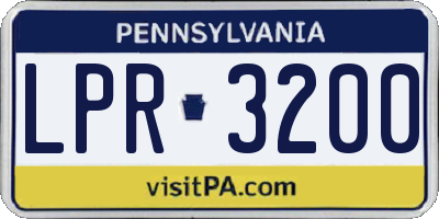 PA license plate LPR3200