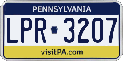 PA license plate LPR3207