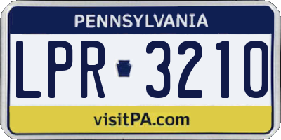 PA license plate LPR3210