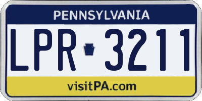 PA license plate LPR3211