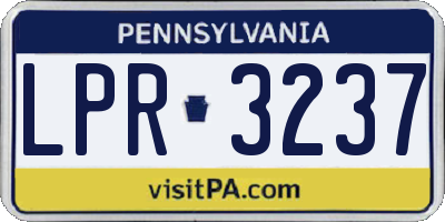PA license plate LPR3237