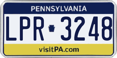 PA license plate LPR3248