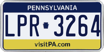 PA license plate LPR3264