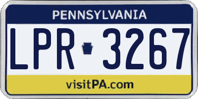 PA license plate LPR3267