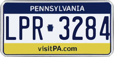 PA license plate LPR3284