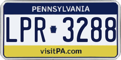 PA license plate LPR3288