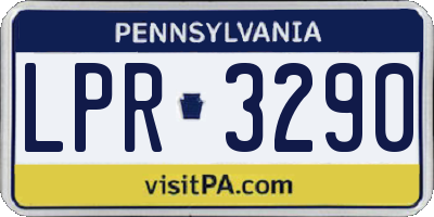 PA license plate LPR3290