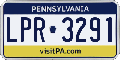 PA license plate LPR3291