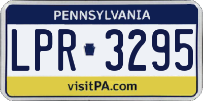 PA license plate LPR3295