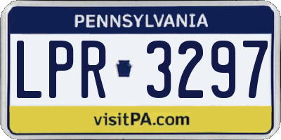 PA license plate LPR3297