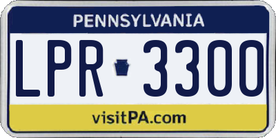 PA license plate LPR3300