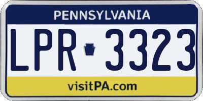 PA license plate LPR3323