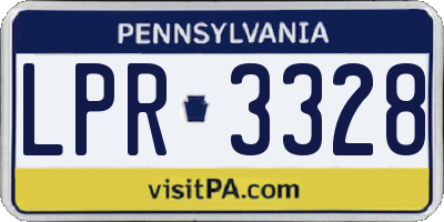 PA license plate LPR3328